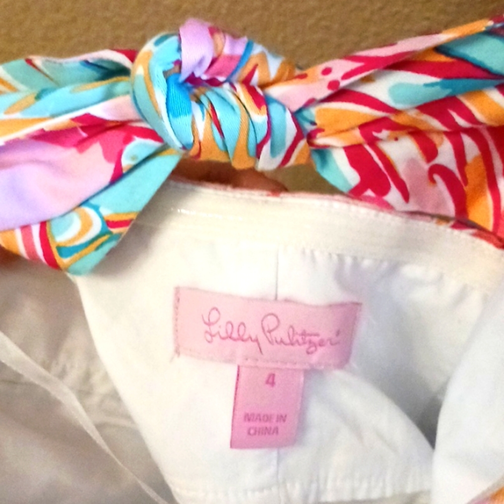 Lilly Pulitzer 100% Cotton Strapless Dress, Womens Size 4 - Picture 3 of 9